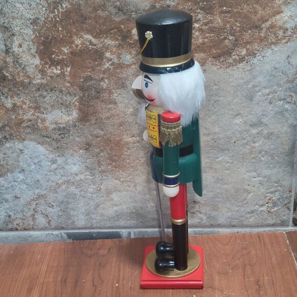 Pier Wooden Nutcracker Soldier With Sword Decorative Accent 12 Inch Tall - Picture 7 of 11